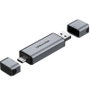 Vention CLLH0 Lector de Tarjetas 2-en-1 USB 3.0 USB Tipo-C Gris